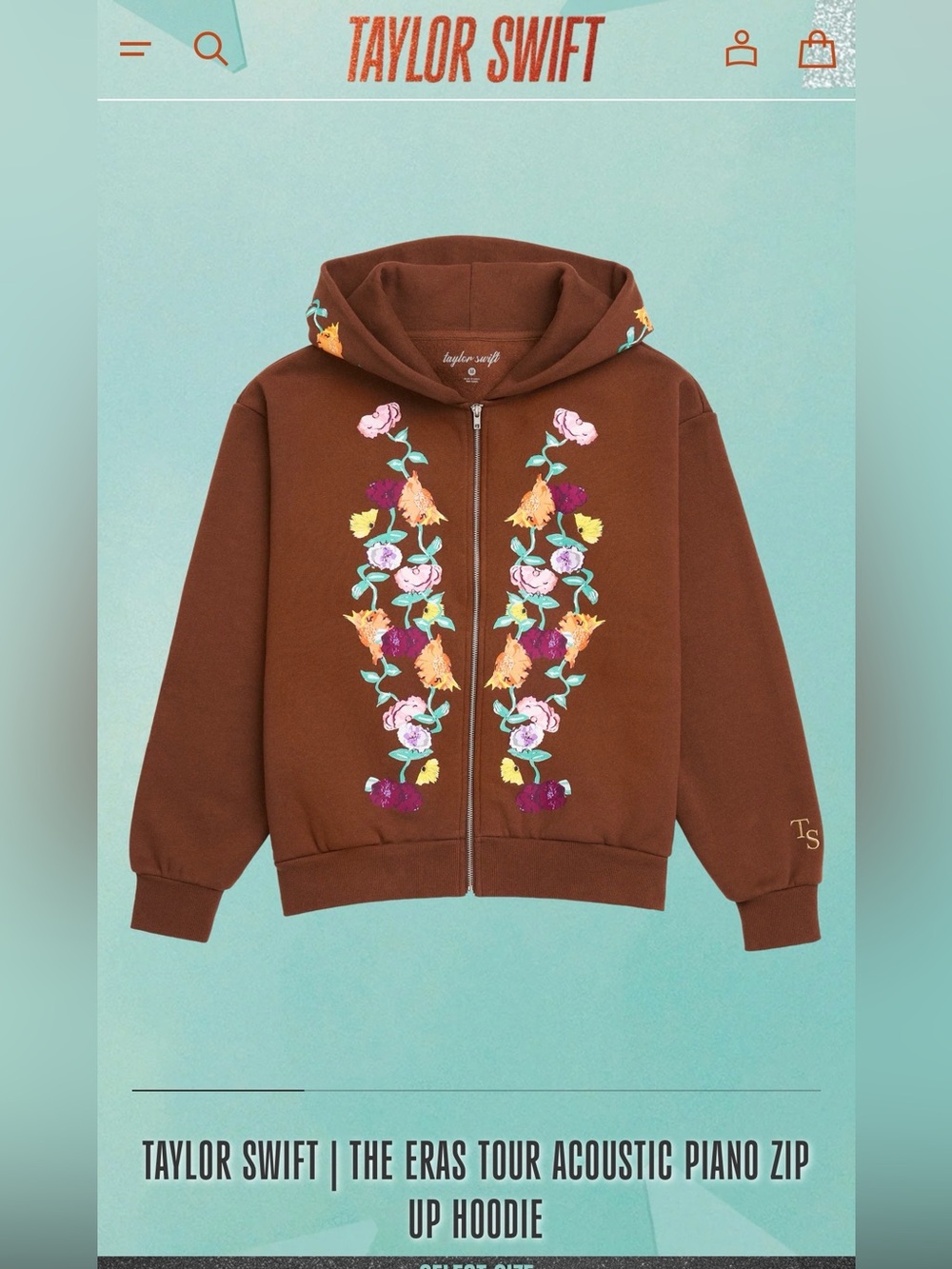 Taylor Swift Eras Tour Acoustic Piano Zip-Up Hoodie Jacket